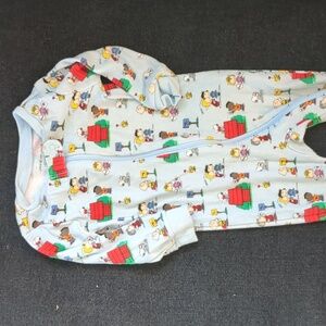 Peanuts "love letter" footie PJs
